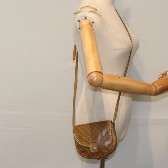 CELINE Macadam Canvas Shoulder Bag PVC Beige - Picture 13 of 15